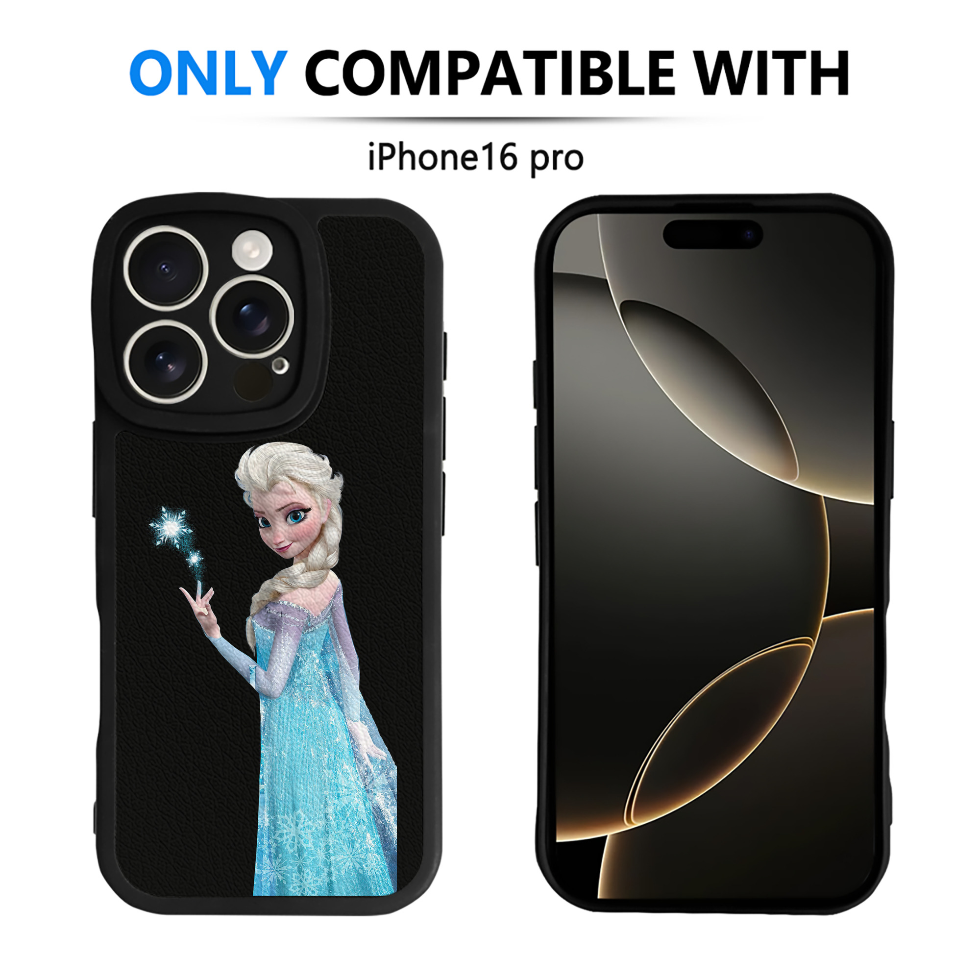 （画像用） アナと雪の女王 アンナ エルサ Frozen Anna Elsa 【iPhone 16シリーズ対応】シリコンスマホケース（レザー調） 材質：シリコン